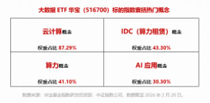 黄仁勋:OpenClaw是下一个ChatGPT!“养龙虾”热潮持续,华宝基金大数据ETF(516700)盘中上探1.64%