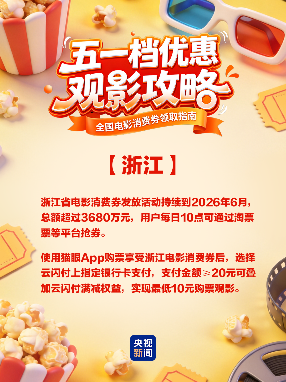 五一票房破4亿！各地电影消费券来了
